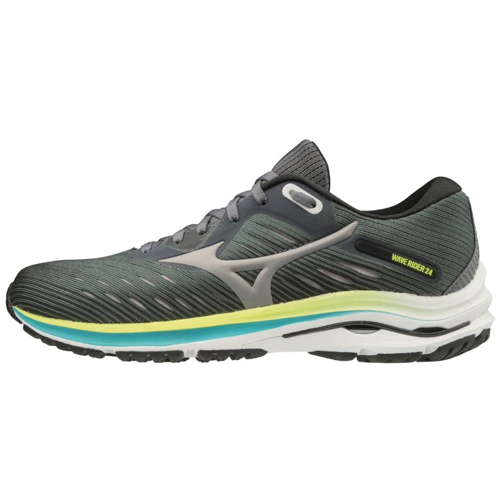 Tenis Para Correr Mizuno Wave Rider 24 Para Mujer Verdes Oscuro 6432980-OL